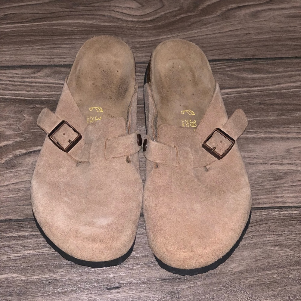 Birkenstock Beige Suede Footbed